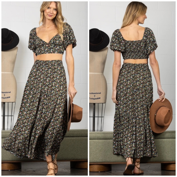 SHOP NEIGHBOR By In The Begging Boho Chic 2-Piece Maxi Skirt Set - Picture 2 of 7